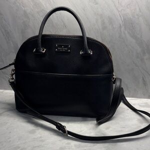 Kate Spade Black Satchel with Gold Accents